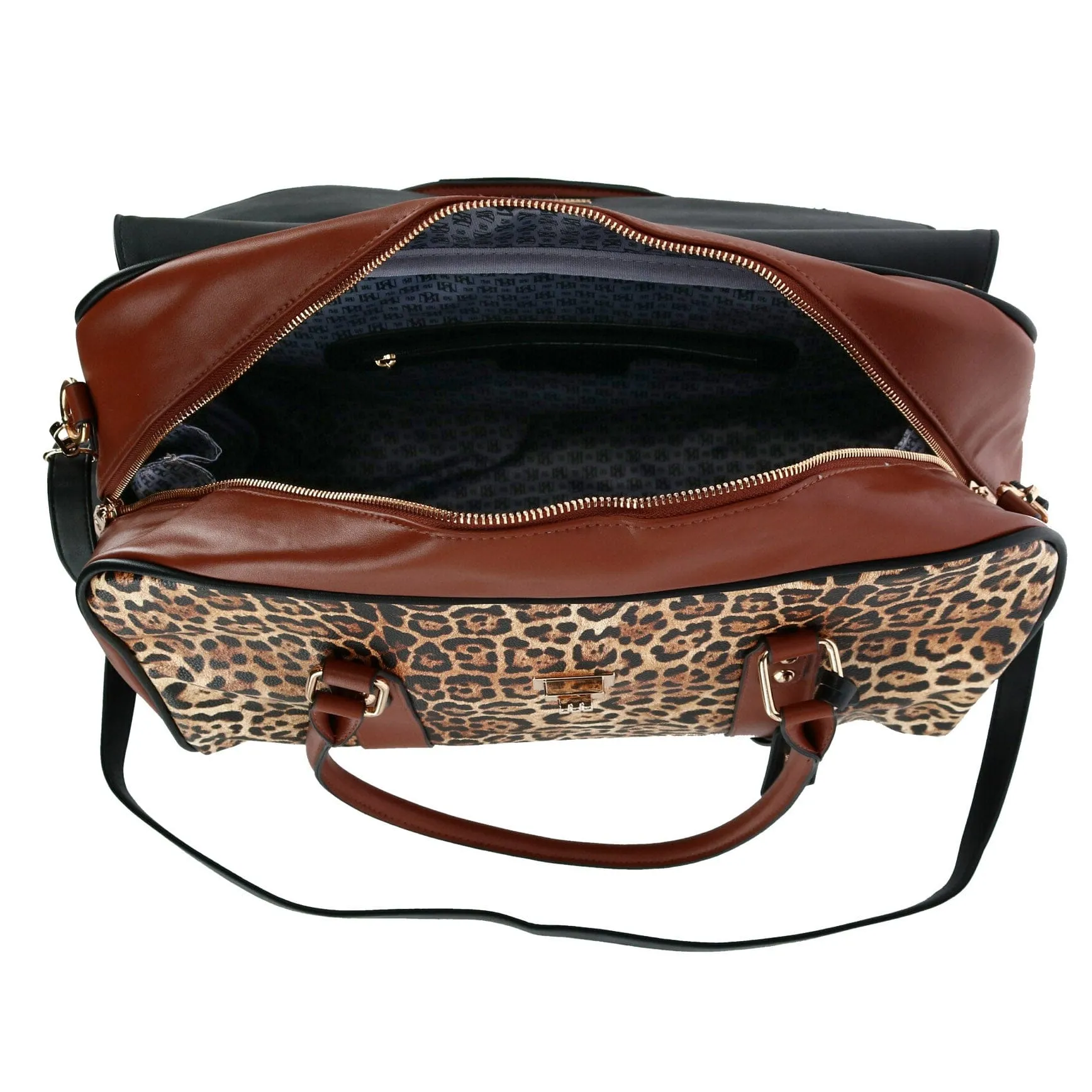 Badgley Mischka Leopard Weekender Tote Travel Bag