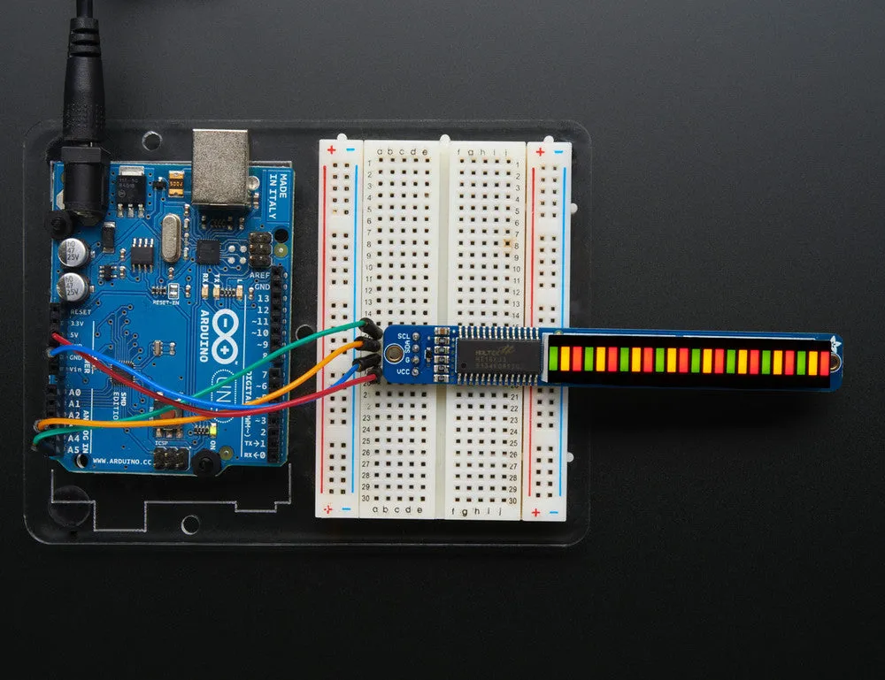 Bi-Color (Red/Green) 24-Bar Bargraph w/I2C Backpack Kit