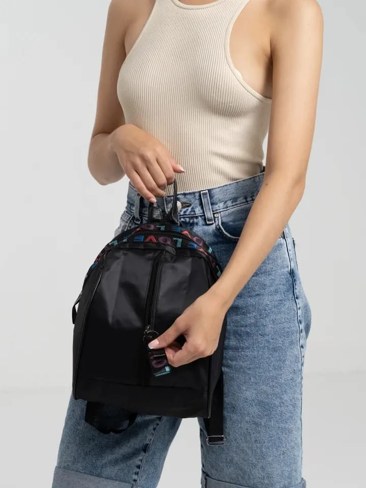 Black Love Mini Cute Backpack