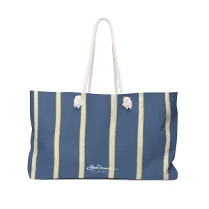 Blue Yellow WhiteStripe Weekender Bag