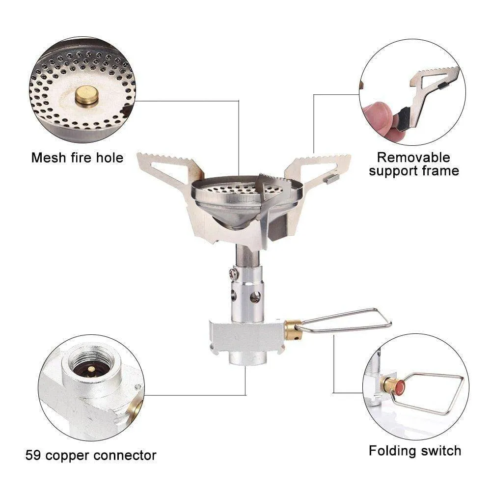 Camping Gas Burner Backpack Stove Gasoline Cylinder