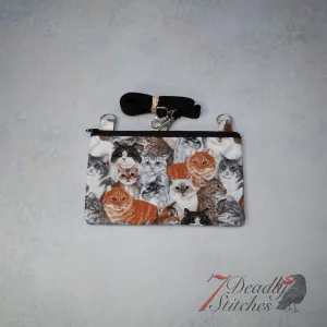 Cats on Grey Simple Crossbody