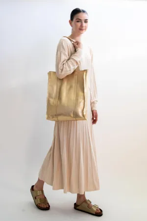 Harpers Emporium Never Full Tote in Metallic Gold