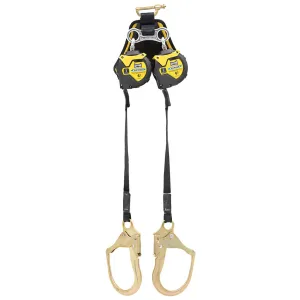 R433006LE-SR 6ft Bantam Twinleg Web Self-Retracting Lifeline w/Steel Form Hook, Leading Edge Capability