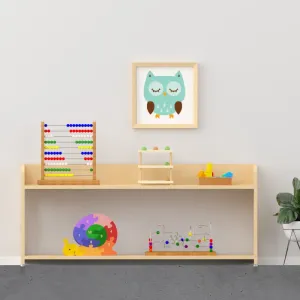 X&Y Cream Strawberry Montessori Toddler Low Shelf